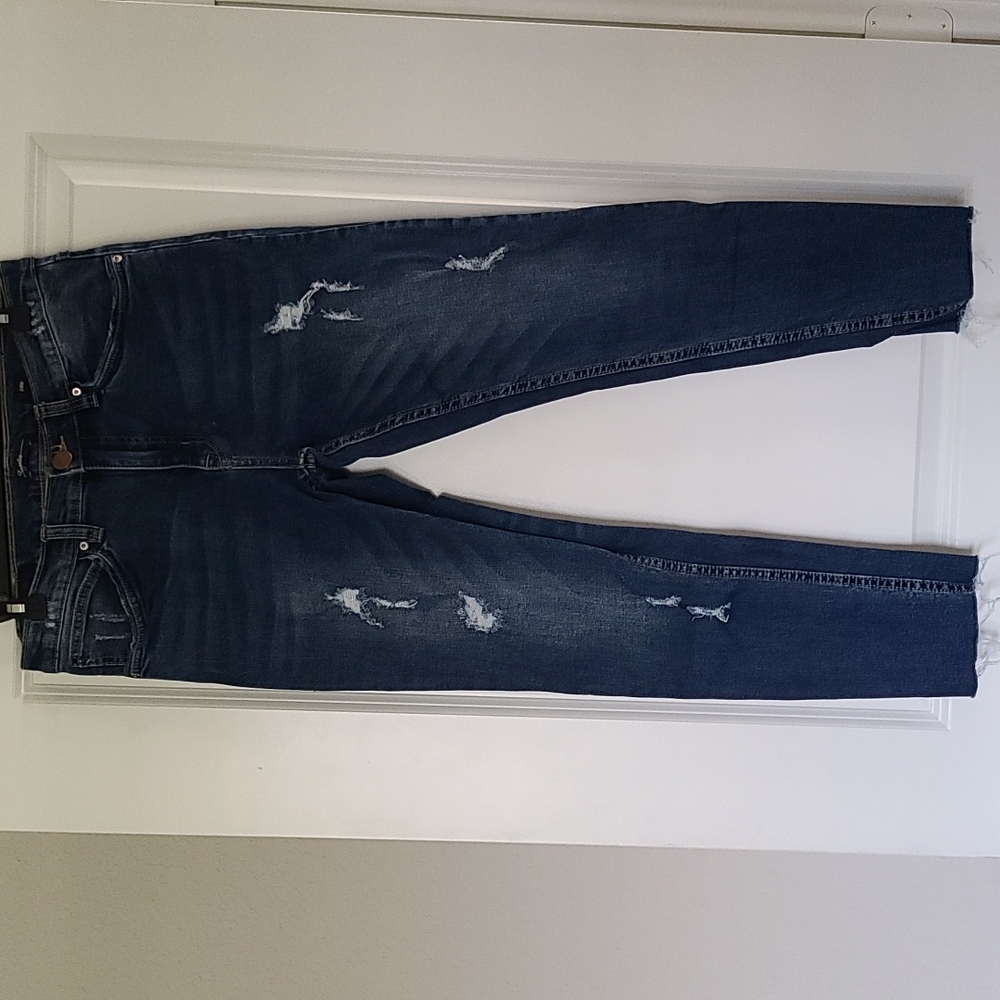 Straight leg distressed ankle jeans by Supplies